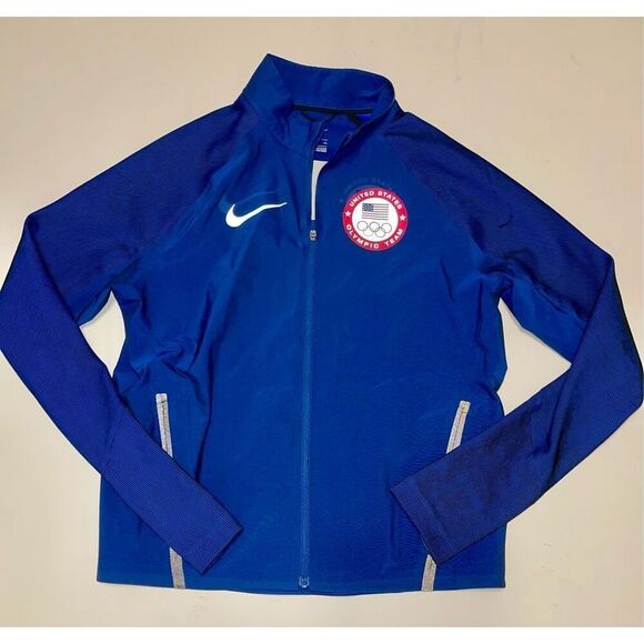 Nike Jackets & Blazers - Nike Flex Womens S Olympic Team USA Running Jacket Lightweight Blue Reflective A
